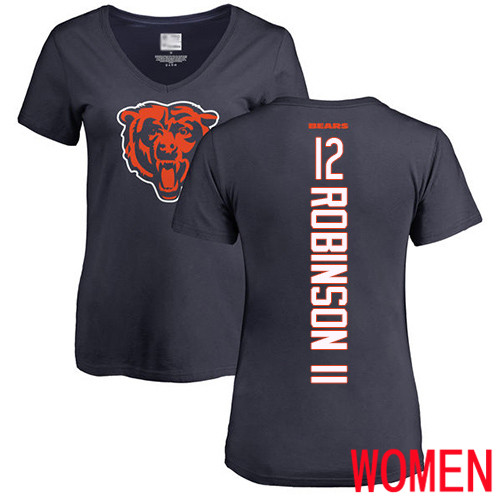 Chicago Bears Navy Blue Women Allen Robinson Backer NFL Football 12 T Shirt